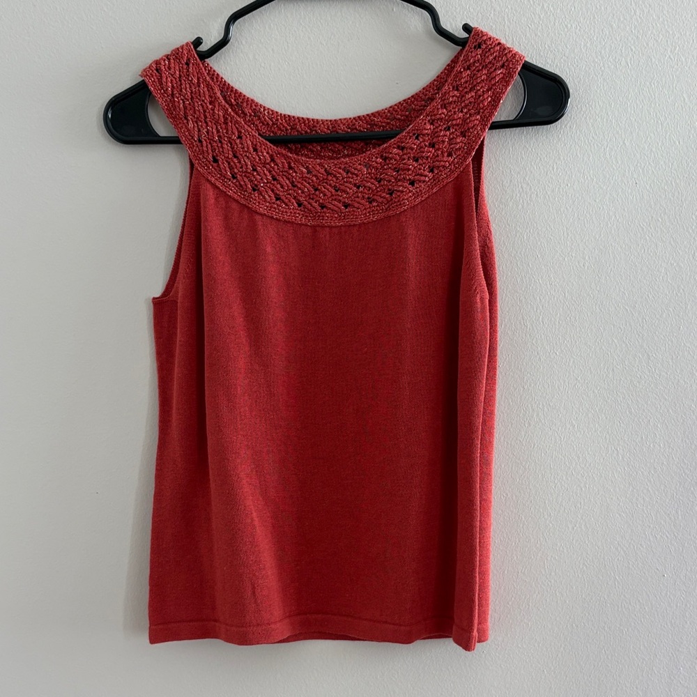 Chic Terracotta Knit Tank Top